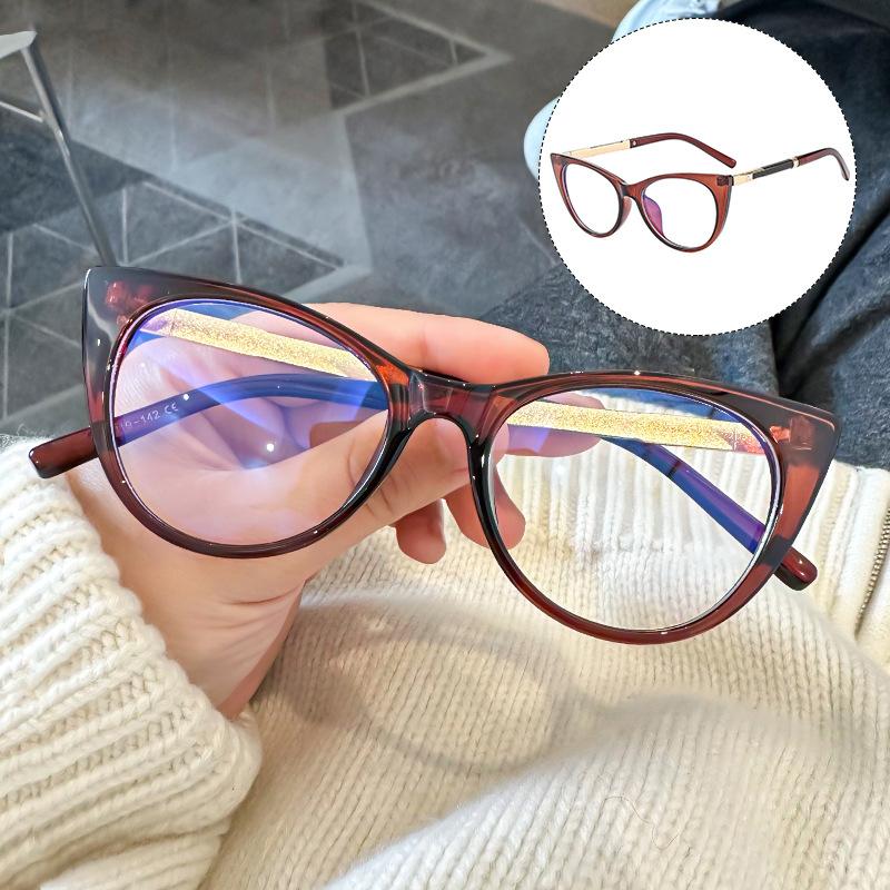 New Cat Eye Anti Blue Light Reading Glasses Women Fashion Design Outdoor Optical Reading Eyewear