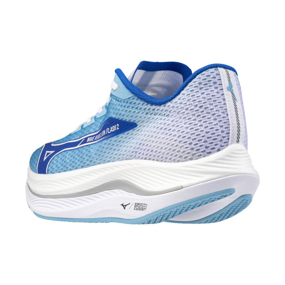 Mizuno Chaussures de Running Wave Rebellion Flash 2 pour Bleu Épais x Bleu x 2E Jogging, Marathon, Entraînement, Sports, Légères, Résilientes, Semelle, Homme,
