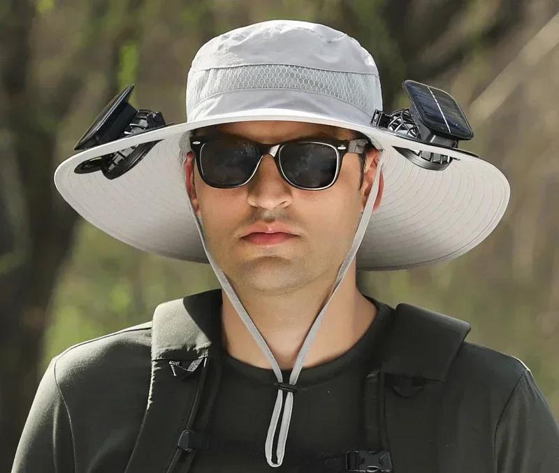 

Camouflage Outdoor Sun Protective Hat with Solar Powered Fans | UV Protection Hats for Unisex, Sunshade Hat, Fisherman s Hats