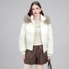 Fleece and thickened cotton-padded clothes for women's winter new models for small people to keep warm and close their waists. Short bread clothes, co