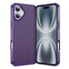 For iPhone 17 Case Carbon Fiber Texture PC+TPU Phone Cover Compatible with MagSafe