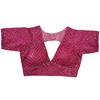 Vihu Fashion Womens Fancy Readymade Half Sleeve Sequins Saree Blouse(Sequins Butti Pink_38)