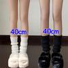 Y2K Winter Leg Warmers Women Girls Japanese Solid Color Wool Knitted Long Socks Fashion Soft Comfortable Warm Cotton Stockings