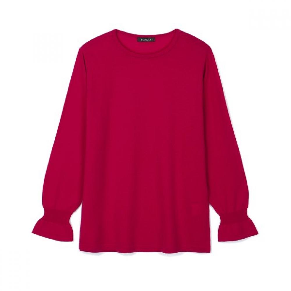 Furina Extra Fine Wool Ruffle Sweater Basic cherry pink/S (85)