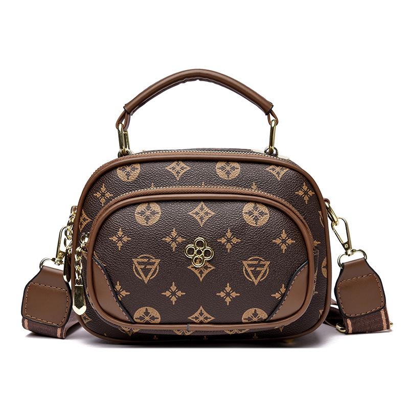

2025 Fashion Print Small Round Luxury Crossbody Handbag