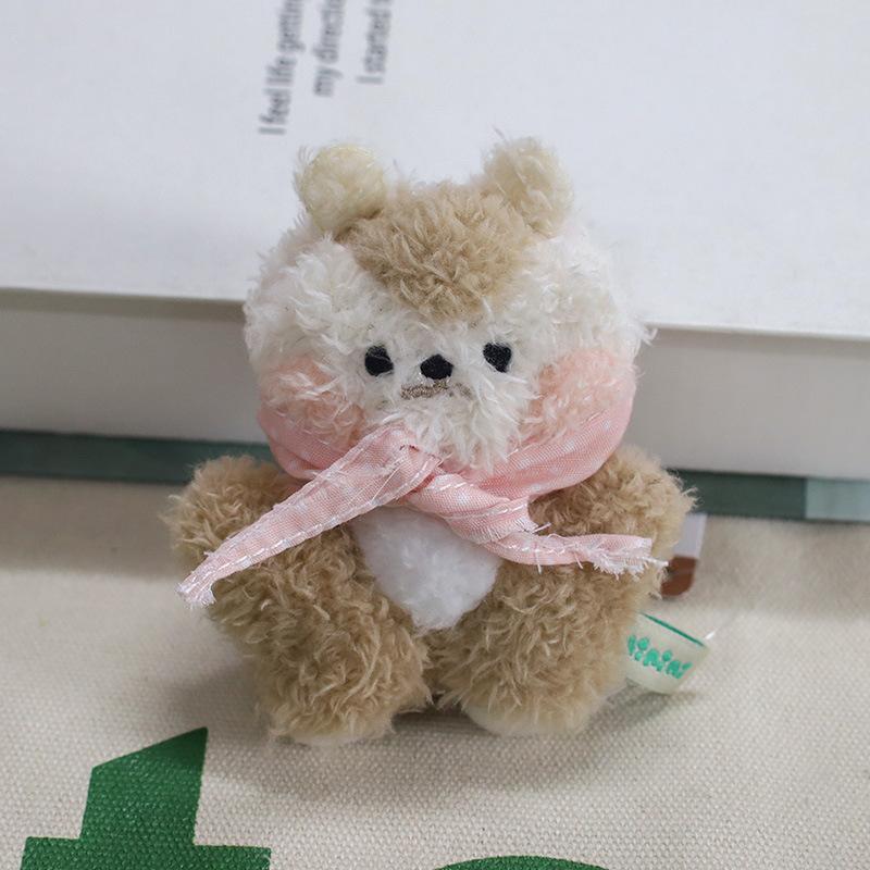 Cute Cartoon Minini Hedgehog Bear Plush Keychain Pig Doll Bag Charm