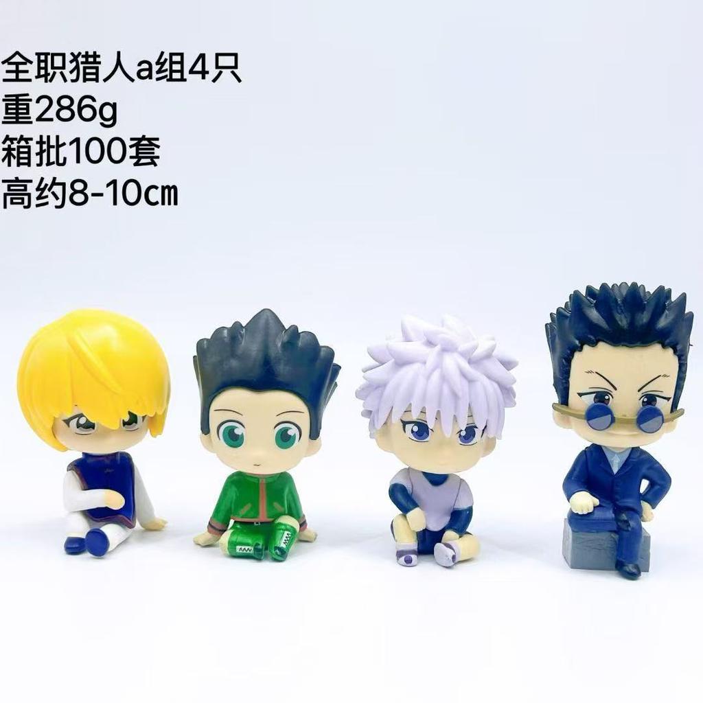 8Pcs Anime Hunter x Hunter GON FREECSS Anime Figure Killua Zoldyck Action Figure Kurapika Figurine Adult Model Doll Toys