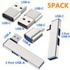Set of 5 Versatile USB Adapters Converting USB C to USB A Featuring a USB 3.0 Hub for Quick Charging And OTG Functionality 3