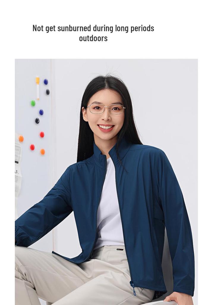 Herren-Jacke mit Stehkragen, schnelltrocknend - Atmungsaktiver Sonnenschutz für Frühling/Sommer, Business Casual