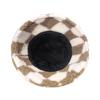 Spot 2025 autumn and winter Europe and America new warm geometric rhombus lattice bucket hat lamb wool pot hat foreign trade