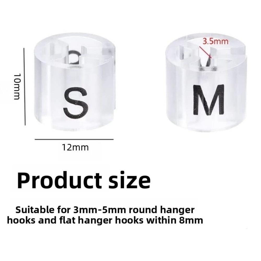 5Pcs Display Accessories Plastic Hanger Clothes Markers Label Ring Shape Size Markers Markers Hanger Tags Garment Sorting