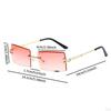 Rimless Sunglasses Comfortable Frameless Eyewear for Vacation Party Summer Beach