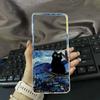 For Samsung Z Flip 7 Cute Black Cat Phone Case for Samsung Galaxy Z Flip 7 5G Clear Hard PC Folding Cover for Z Flip 7 Coque