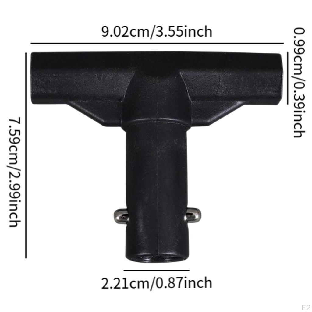 6x Trampoline Sikkerhetsnett Stolpe Endestykker Rørdeksler Erstatning Hurtigkobling T-formet