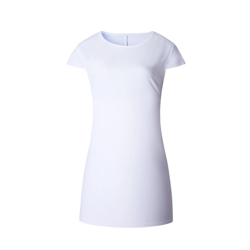 Stijlvolle Casual Jurk met Korte Mouwen, Ronde Hals en A-lijn Pasvorm in Vier Trendy Kleuren voor Jonge Vrouwen