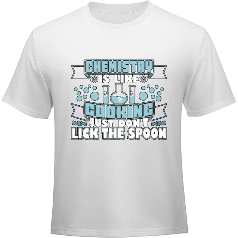 Soft Unisex Crew Neck Tshirt Vintage Chemistry Is Like Cooking Just Dont Lick The Spoon Trendy Unisex Tees Cheap Tshirt Black