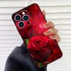 Bright Red Roses Flowers Phone Case For iPhone 16 15 14 13 11 12 17 Pro Max mini 15 16 Plus 16e 17 Air Cover Fundas