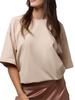 2024 European & American Women's Casual Loose Solid Color Short-Sleeved T-Shirt for Spring/Summer