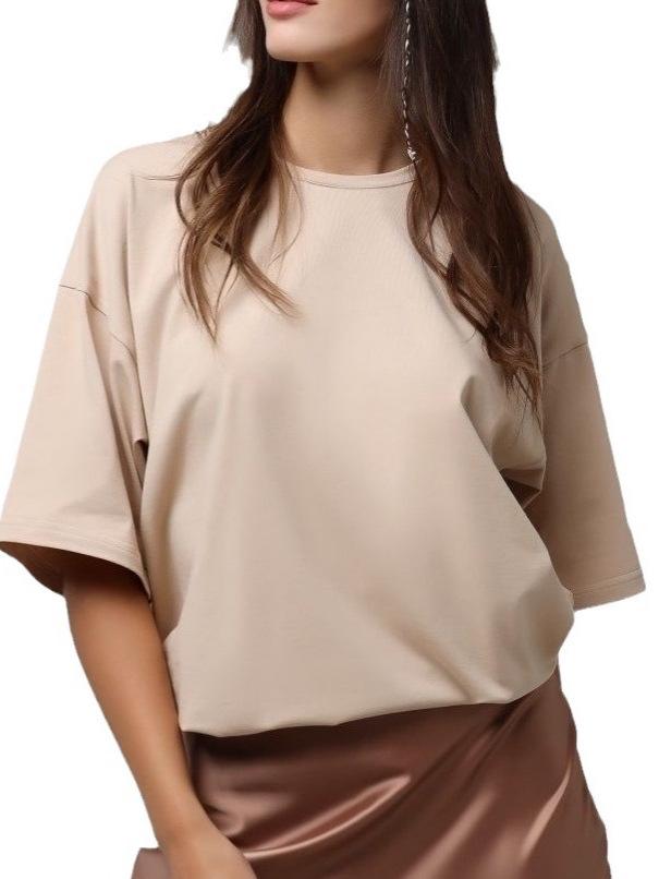 2024 European & American Women's Casual Loose Solid Color Short-Sleeved T-Shirt for Spring/Summer