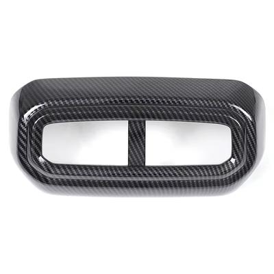 A87Q-For Honda Pilot 2024 ABS Carbon Fiber Car Rear Air Vent Outlet Frame Cover Trim Sticker Accessories