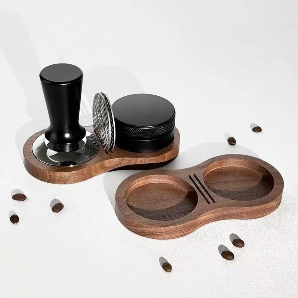 Professional Coffee Tamper Storage Base Walnut Wood Drip Filter Coffee Rack  Kitchen Gadget