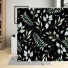 Leaves Shower Curtain Watercolor Tree Branch Leaf Vine Plant Bath Curtain Modern Fabric Nordic Bathroom Decor