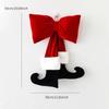 Creative Wine Red Wine Red Bowknot 3D Bowknot Christmas Bow Velvet Hanging Christmas Supplies Merry Christmas