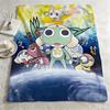 Anime K-Keroro Gunso-o Throw Warm Soft Flannel Blanket, Multi-use for Sofa Bed Camping Travel Nap