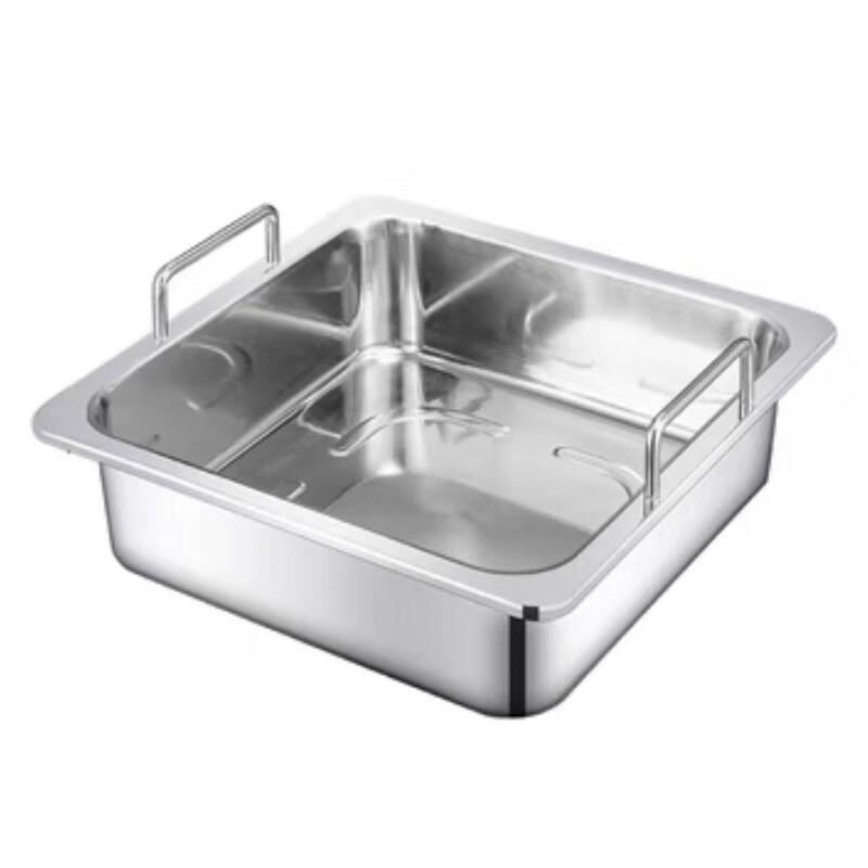 LISM Square 2-Compartment Stainless Steel Hot Pot