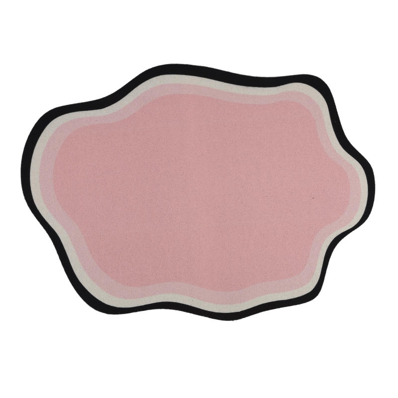 Pet Feeding Mat Cute Shape Dog Diatom Mud Bowl Mat Non-Slip Waterproof Home Decoration Pet Food Mat for Home Dog Feeding Prevent Food Spills