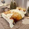 3pcs Merry Christmas Christmas Tree Printed Quilt Set Multi Size Bedrooms Dormitory Bedding Holiday Decoration Machine Washable