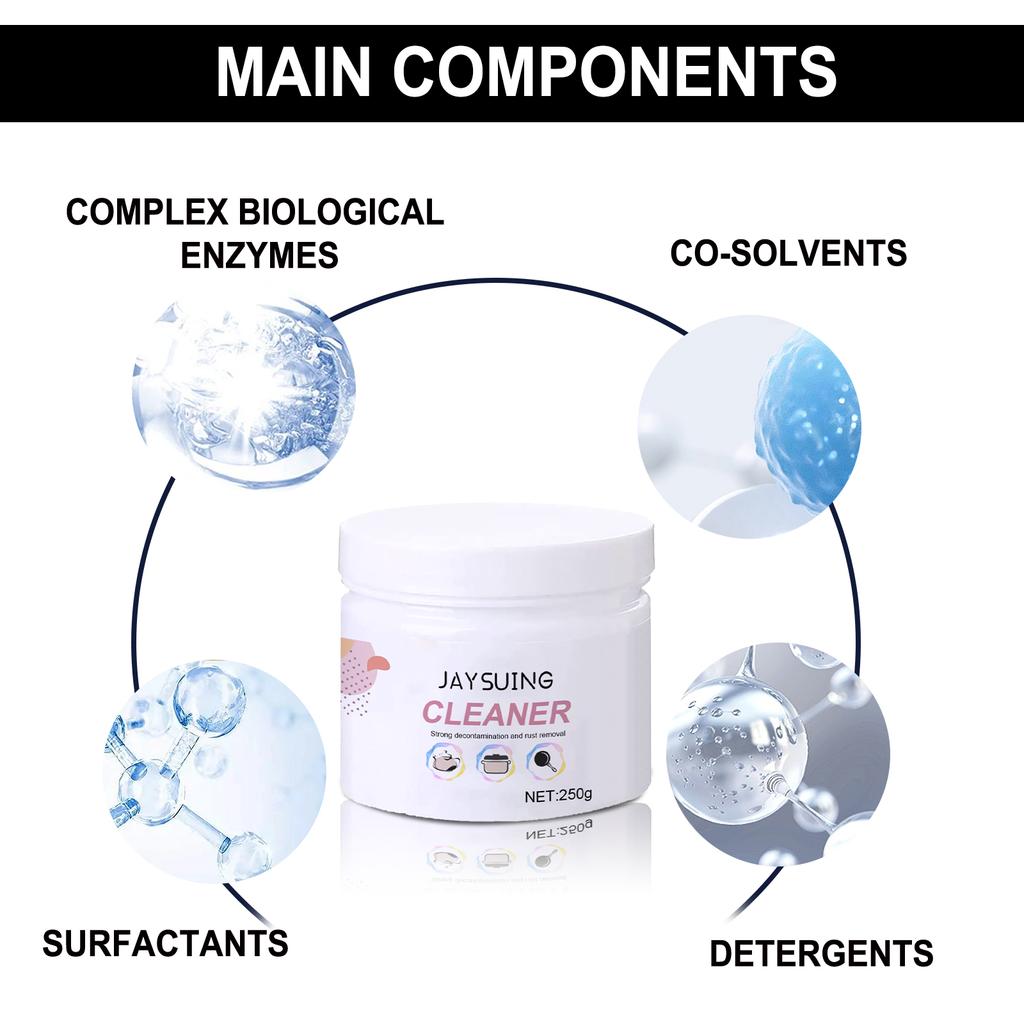 Multi-Purpose Kitchen Cleaning Powder Heavy Dirt Cleaner Agent For Stove Oven Range Hood Sink Stainless Steel Cleaner Polish