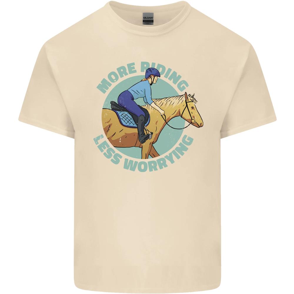 26 More Horse Riding Less Worrying Equestrian Mens Cotton T-Shirt Tee Top Unisex T-Shirt XXXL