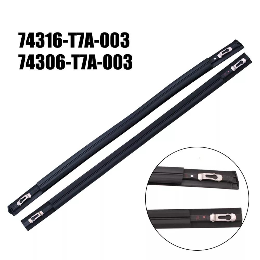 1Pair Car Black Roof Trim Molding Kit Fit For Honda Hrv 2016-2021 74306-T7A-003
