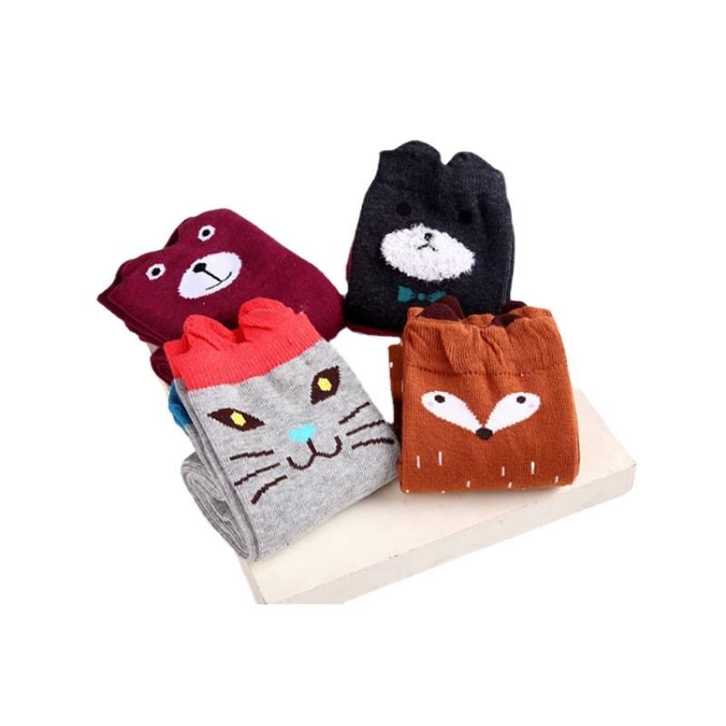 Children's Cartoon Cotton Mid-Calf Socks - Toddler & Baby Girl Long Socks