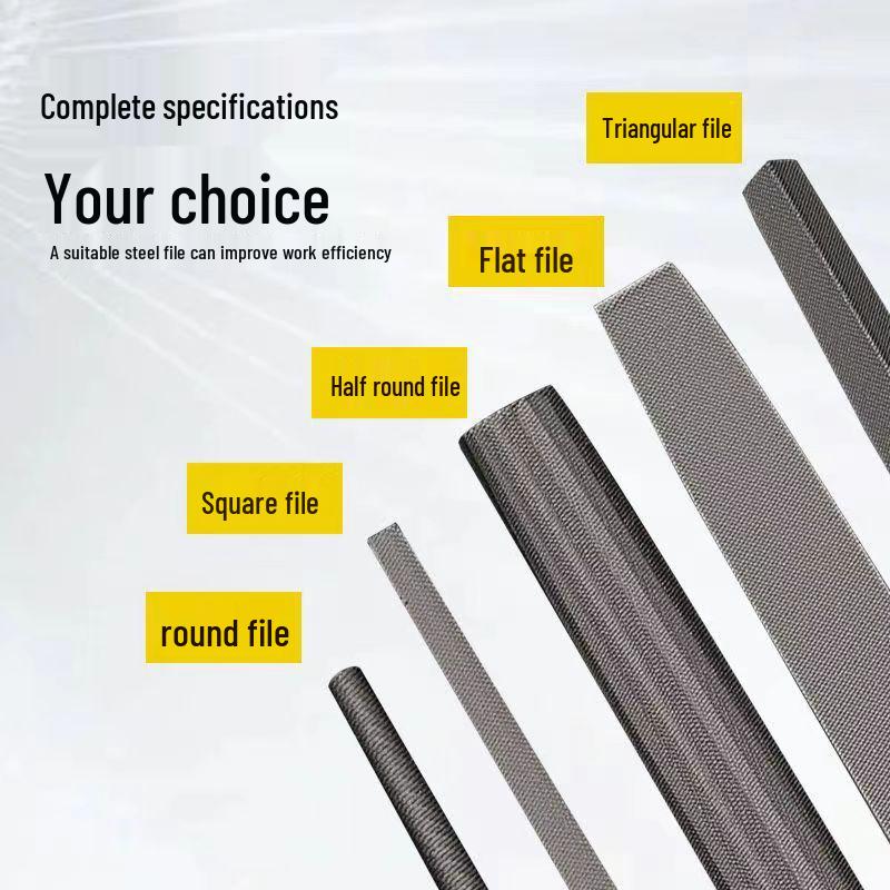 Steel Grinder File - Flat & Triangular Medium-Tooth Wear-Resistant Metal File