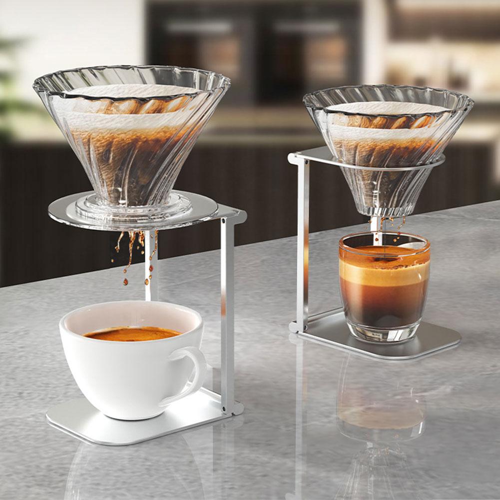 Aluminiumlegering Koffiefilterhouder Multifunctionele Espresso Dripper Stand Lichtgewicht Ondersteuningsstandaard voor Buitenreizen Gebruiksgereedschap