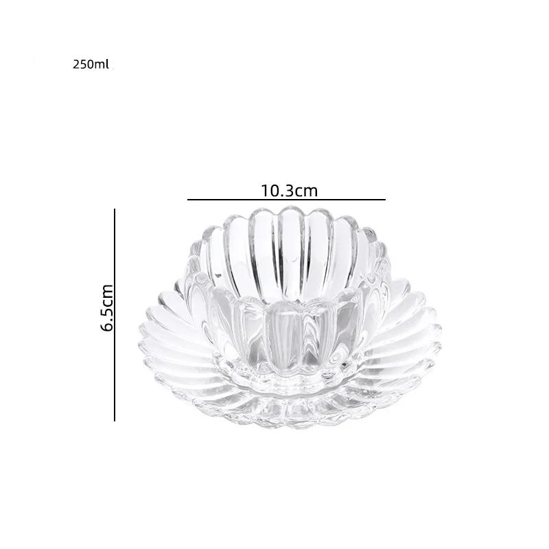 

Легка розкішна креативна скляна десертна чашка Домашній сніданок Фрукти Салатники Елітна кав’ярня Чашки для кави після обіду 250ml