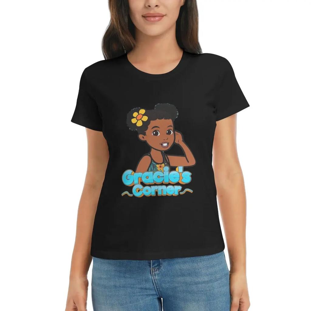 Women TShirt Gracies Family Corner Cute Phonics Song Summer Short Sleeve Tees Crew Neck T Shirts Clothes Tops Streetwear