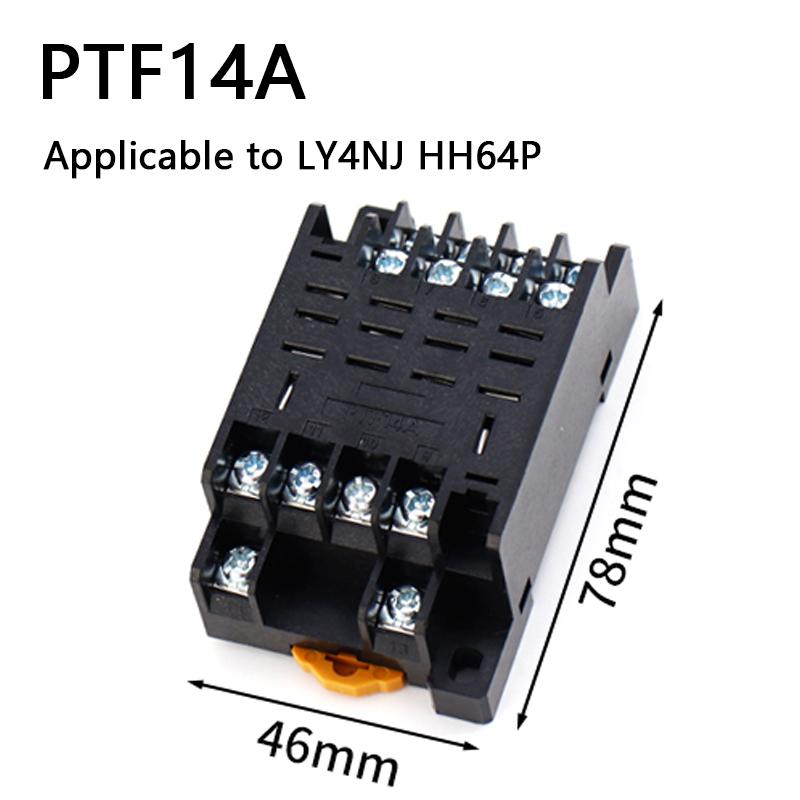 1pcs 8pin 11pin 14pin PYF/PTF 14A Relay Base PYF08A MY2NJ MY3NJ MY4NJ LY2NJ LY3NJ LY4NJ Small Intermediate Relay HH52P/HH64P Relays 5