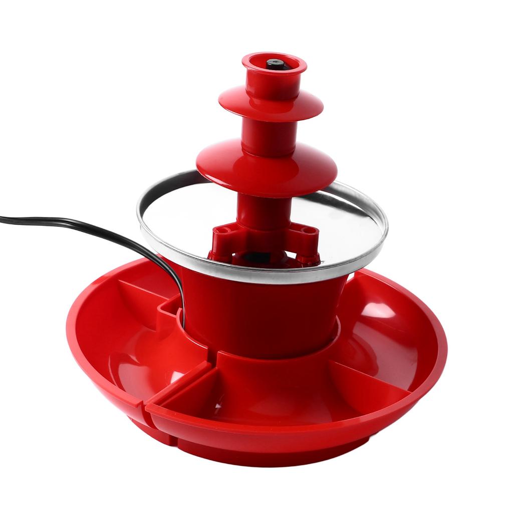 3-stufiger elektrischer Schokoladenfondue-Brunnen, Maschine für Partys, zum Eintauchen von Erdbeeren und Apfelspalten