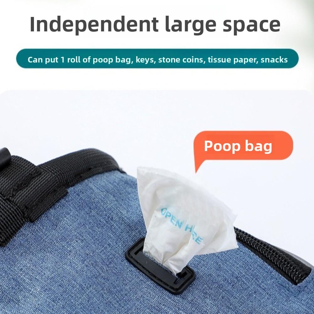 Hands-Free Pet Walking Waist Bag Oxford Cloth Puppy Snack Reward Bag  Daily Walks