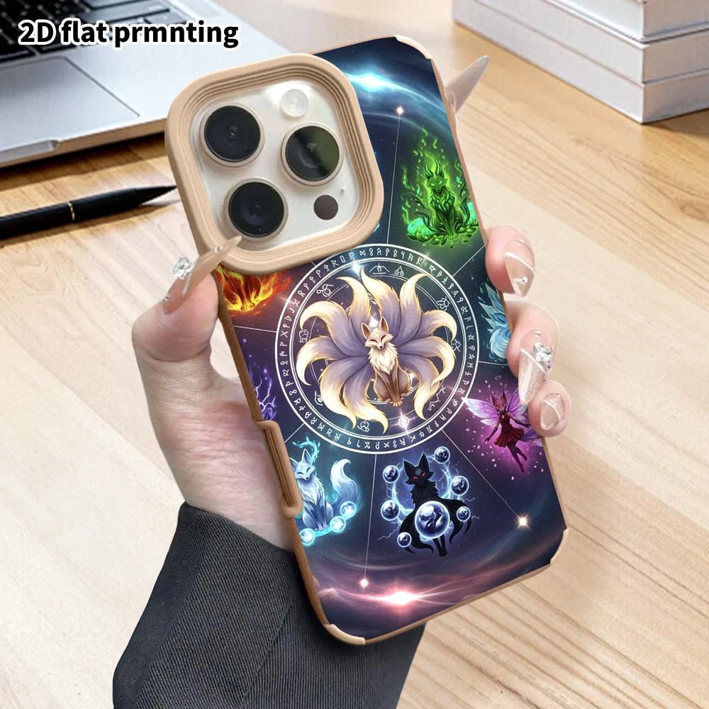 Phone Case: 2D flat lambskin suitable for iPhone 18, 17, 16, 15, 14, 13 Pro protective cases,  fantasy mythology, Christmas and Halloween gifts