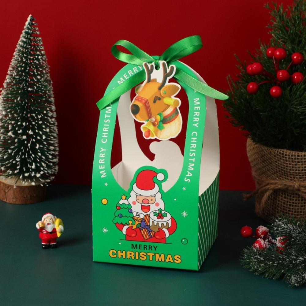5 Stück Handliche Geschenkbox Weihnachtsmann Keks Lebensmittelverpackung Weihnachtsfeier Dekoration