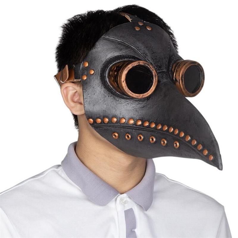 Halloween Steampunk Plague Doctor maszk hosszú orr madár csőr Latex cosplay maszk karneváli maszk Halloween party jelmez kellékek