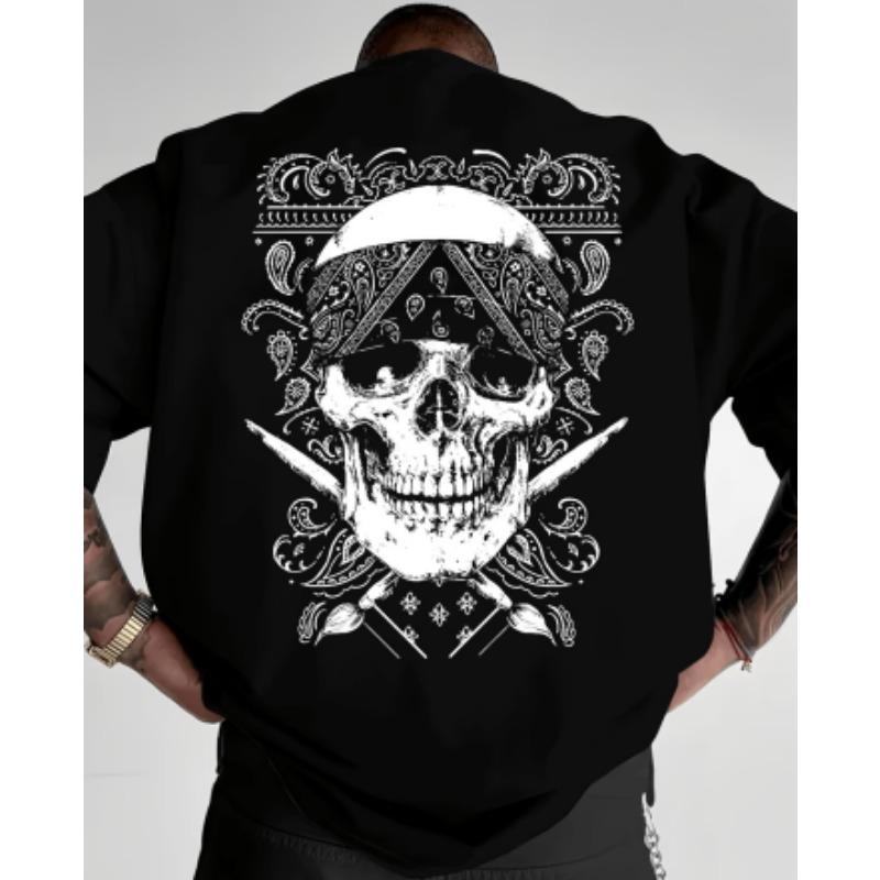 

Men s 3D pattern T-shirt short-sleeved T-shirt 3D printed round neck shirt retro retro casual street XL