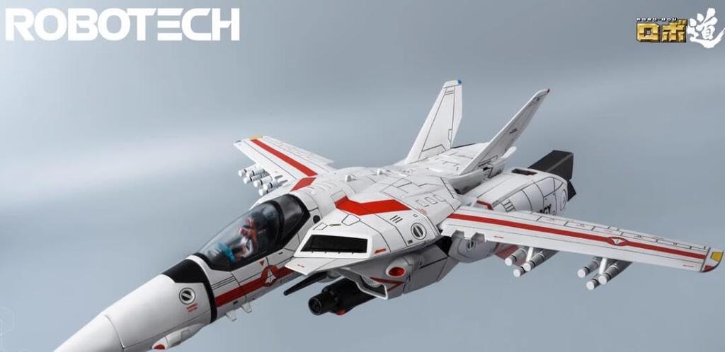 AC" ThreeZero Macross 8-inch ROBO-DOU VF-1J Rick Hunter Robot Armored Transforming Action Figure (Complete)