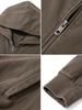 High Street Men's Retro Patchwork Hoodie - Pure Cotton Heavyweight 420G Loose Fit Zipper Jacket