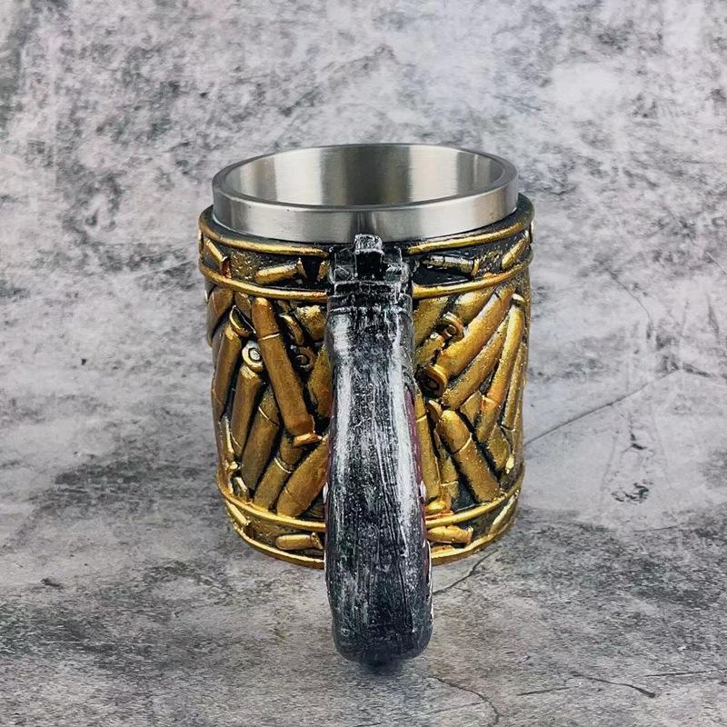 Bullet Stainless Steel Mug Creative Revolver Bullet Cup Shaped Commemorative Gift Bar American Beer Cup