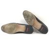 80s-90s Vintage Made In England Grenson Woven Leather Coin Loafer Moccasin 8 / 26.5cm / Black Dress Shoes(USED)